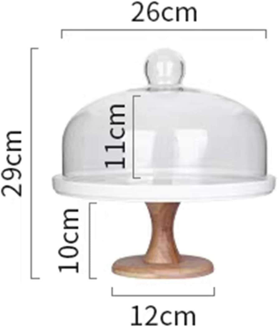 Présentoir à thé de l'après-midi, présentation Parfaite des gâteaux et des Assiettes à Dessert, Assiette de dégustation avec Couvercle, dôme en Verre Transparent