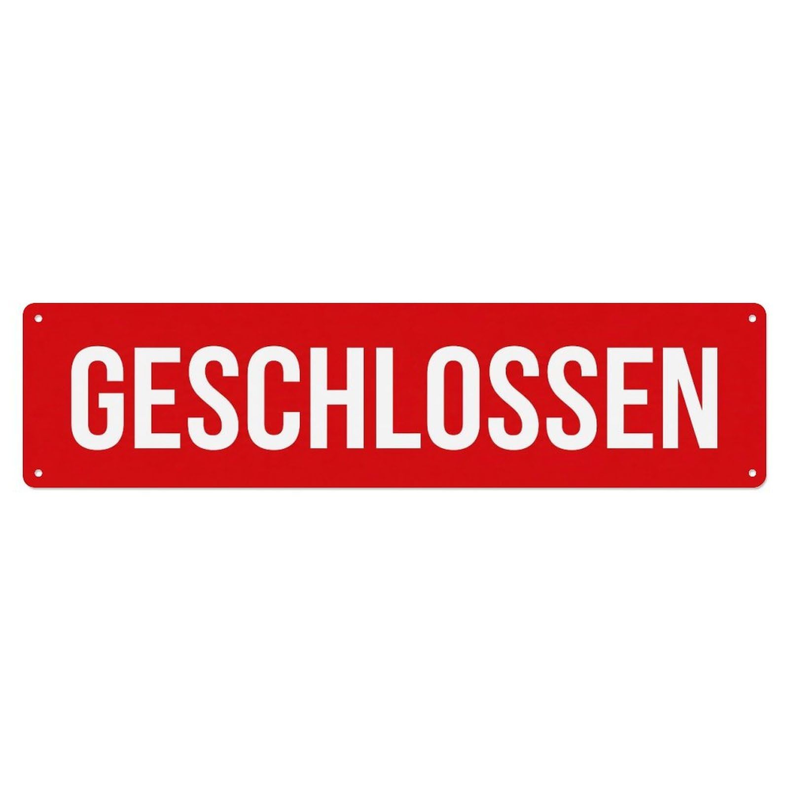 Metal Tin Sign Geschlossen Danke Visit