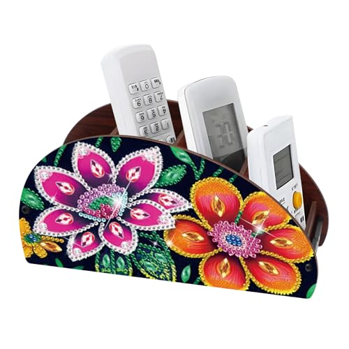 Image of MVVMTOP Diamond Painting Art Kit Organizer Box, Flower DIY Special Shape Diamond Partial Mosaic Handmade Making Kit Organizer Box, Modern Home Dining Living Room Table Top Decor Art Decoration