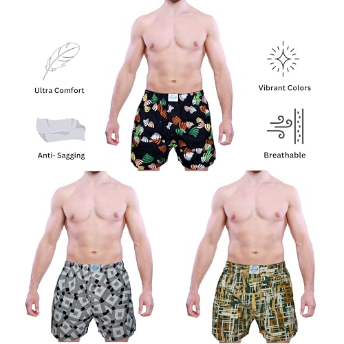 Men’s underwear – Woven Cotton Boxers for men with Pockets, 3-Pack – Ultimate Comfort & Mid-length boxer shorts2