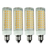 E11 LED Bulb Dimmable, 7W (75W-100W Halogen Bulbs Equivalent), Mini Candelabra Base, AC110V120V 130V, 3000K Warm White for Chandeliers Ceiling Fan Light, Pack of 4