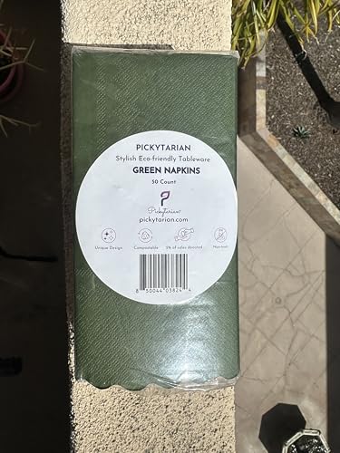 Servilletas desechables compostables 16x16 | Paquete de 50 servilletas de 3 capas para eventos 2