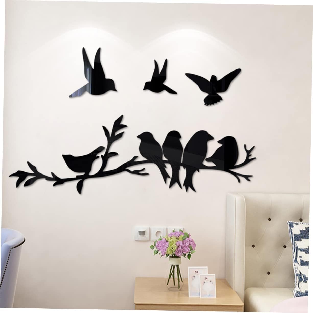 SJM ENTERPRISES WE CREATE VALUE Bird MDF Wall Plaque/Wall Sign for Home Decoration Ready to Hang Wall Decor