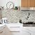 STICKGOO 10 Sheets Peel and Stick Backsplash, Beige Marble Look Stick on Mosaic Tiles, Matte PVC Mixed Metal Gold Self Adhesive Tiles for Kitchen, Fireplace, RV
