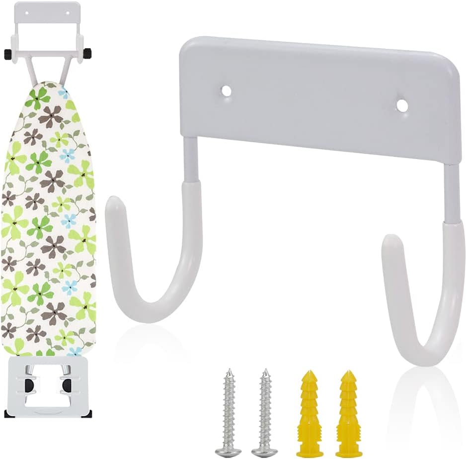 Ironing Board Hanger Wall Mount Ironing Board Holder Organizer Wall Rack for Laundry Rooms