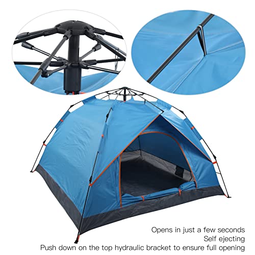 Carpa para camping tipo domo 4 personas doble capa impermeable miniatura 3