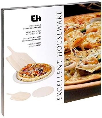 Pizza stone plate, 33 cm, 2 pieces, Beige, 33 cm diameter x 1 cm depth - Image 3