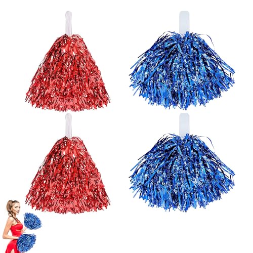 4 Stück Cheerleader Pompons, Pompoms Cheerleading, Cheerleading Pompons, Pompom Cheerleader, Für...