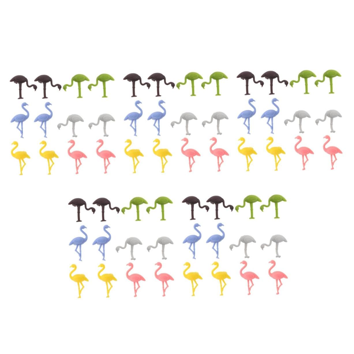 PRETYZOOM 60 Stck. Teiliges Glasmarker Flamingo Wein Glasanhänger Wiederverwendbare Trinkglas Markierer für Strandparty Hochzeit Bachelorette Feier Partyglas Markers Tropische Dekoration