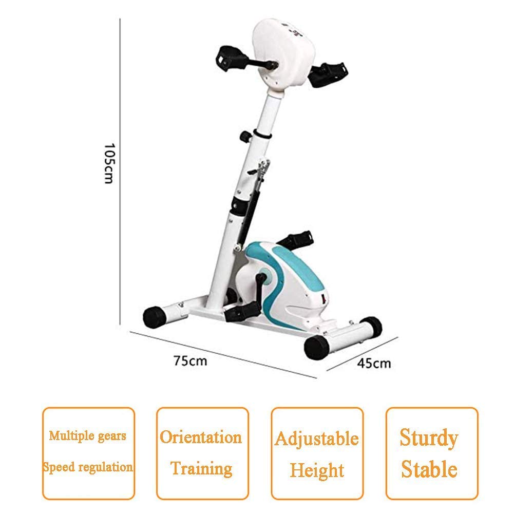 Urządzenie do ćwiczeń na pedałach Elektryczne, przenośne, mini, z regulacją wysokości, ramion i nóg, ćwiczenia fitness w pomieszczeniach, ćwiczenia rehabilitacyjne z podparciem nóg