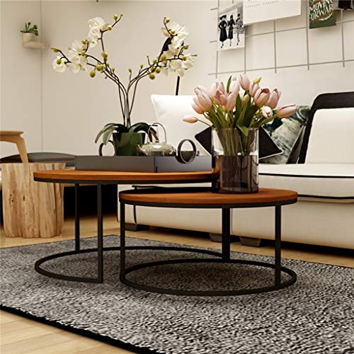 Nesting Coffees End Tables/Side Table, Wooden Desktop Retro Furniture