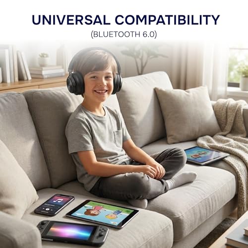 Image of ARTIX Wireless Headphones for Kids Bluetooth Headphones for School (Black)
