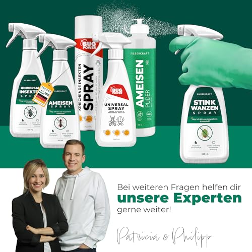 Silberkraft Stinkwanzenspray 500 ml, Effektiver Sofort- und Langzeitschutz gegen Stinkwanzen, ideal für Fenster, Türen, Fassaden und Wohnräume, Mit Repellent-Wirkung für nachhaltige Abwehr