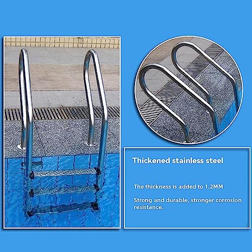 Escalera para piscina de acero inoxidable con 2 peldaños miniatura 4