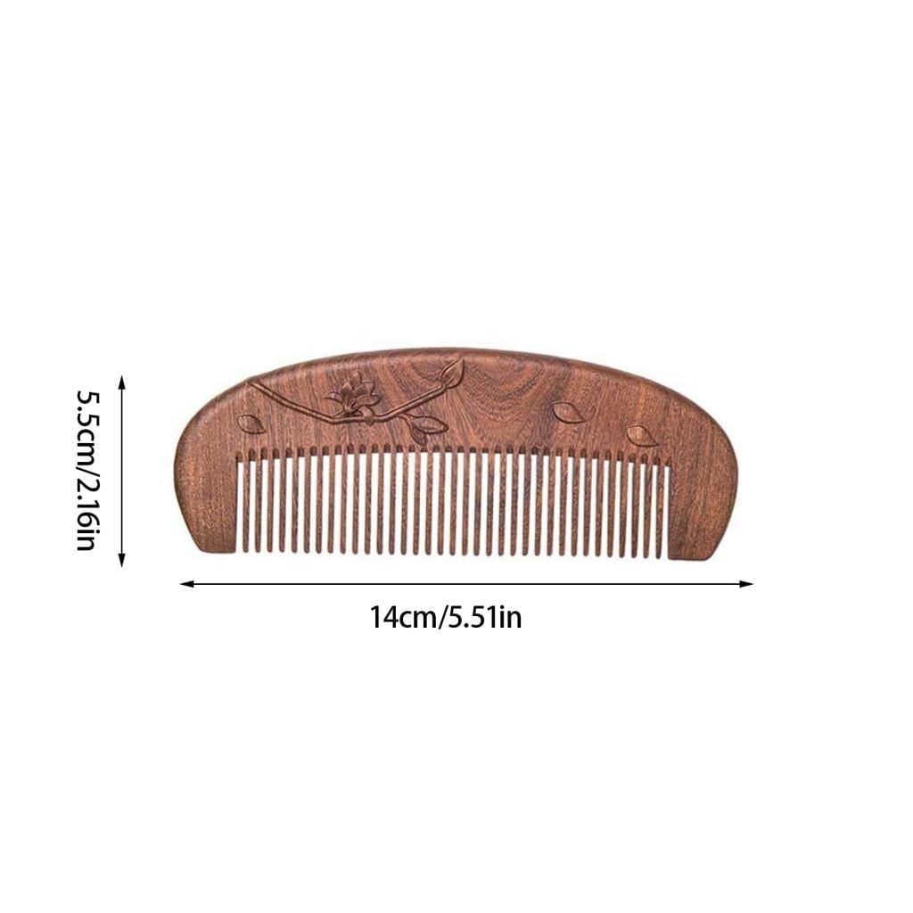 Peine de Madera para Cabello Largo de Mujer, Organizador de Barba para Hombre, Estilo Chino, para Cabello Mojado, para peluquería (Talla única)