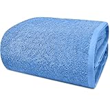 DAN RIVER Pack of 1 Bath Sheet 40x80 Inches, Luxury Bath Towel Set, Extra Large and Quick Dry Soft Cotton Towels - Medium Blue