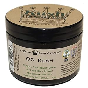 Kush Creams – OG Kush – Emu Oil & Hemp Oil Infused w/ 30+ Herbal Ingredients – Topical Pain Relief Cream with…