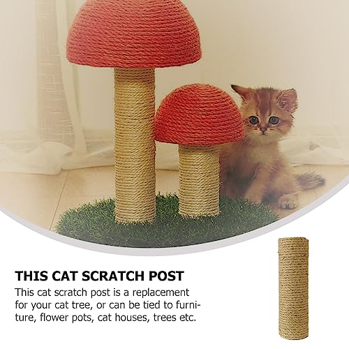 LUOZZY Poste arranhador de madeira para gatos corda de cânhamo para gatos arranhador poste de arranh