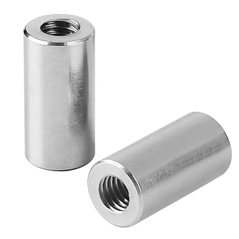 M8 Round Connector Nuts, 304 Stainless Steel Coupling Nut 30mm/1.18inch Length,Pack of 10