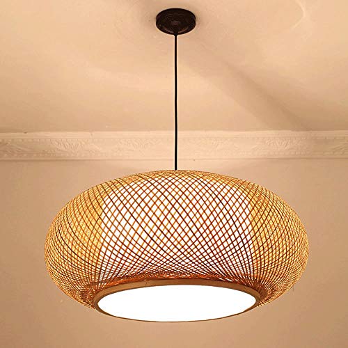Lustre en bambou pour chambre zen, plafonnier lanterne de style tatami japonais
