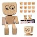 Faunamancy Shaking Wooden Man Figurine with 12 Magnetic Expressions-Handmade Wobbly Figure for Dashboard Decor,Desk Ornament,Car Accessories,Spring-Leg Design,Swaying Wooden Figure,Car Dash & Office