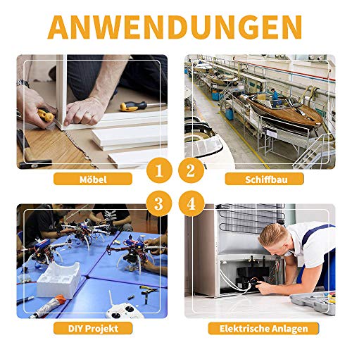 VIGRUE 300 Stück Madenschrauben Set, M2.5 M3 M4 M5 M6 M8 Innensechskant Gewindestifte mit Schraubenschlüssel