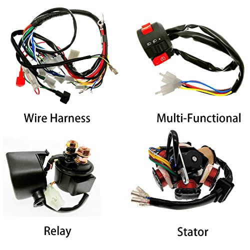 Complete Electrics Stator Coil Set Quad Wire Harness Electrics Stator Coil Cdi Wiring Harness For Gy6 50Cc 70Cc 90Cc 110Cc 125Cc Atv Quad Pit Dirt Bike Buggy Go Kart #TOP3