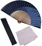 [大阪 長生堂] 扇子 メンズ 男性 おしゃれ ビジネス 扇子袋 扇子入れ ハンカチ付セット かげろう
