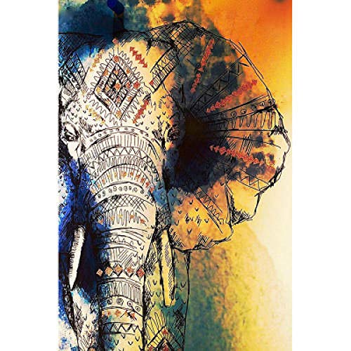 Peinture diamant 5D éléphant pour sublimer la déco de votre salon bohème