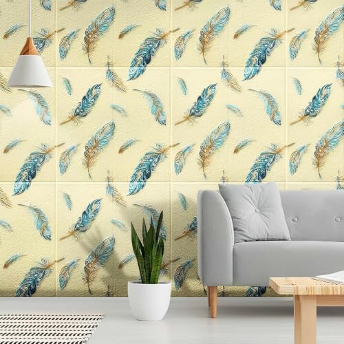 Image of 3D Brick Wallpaper for Wall | Self Adhesive PE Foam DIY Panel | Peel & Stick Decor for Home, Living, Bedroom & Office (70 x 77 cm, Appx 5.8 Sq Ft) (30, MP YELLOW-01)