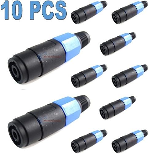 (10 PACK) 4 Pin FEMALE SPEAKON SPEAKER Plug X-1090F ConnectorJack Amplifier Cord