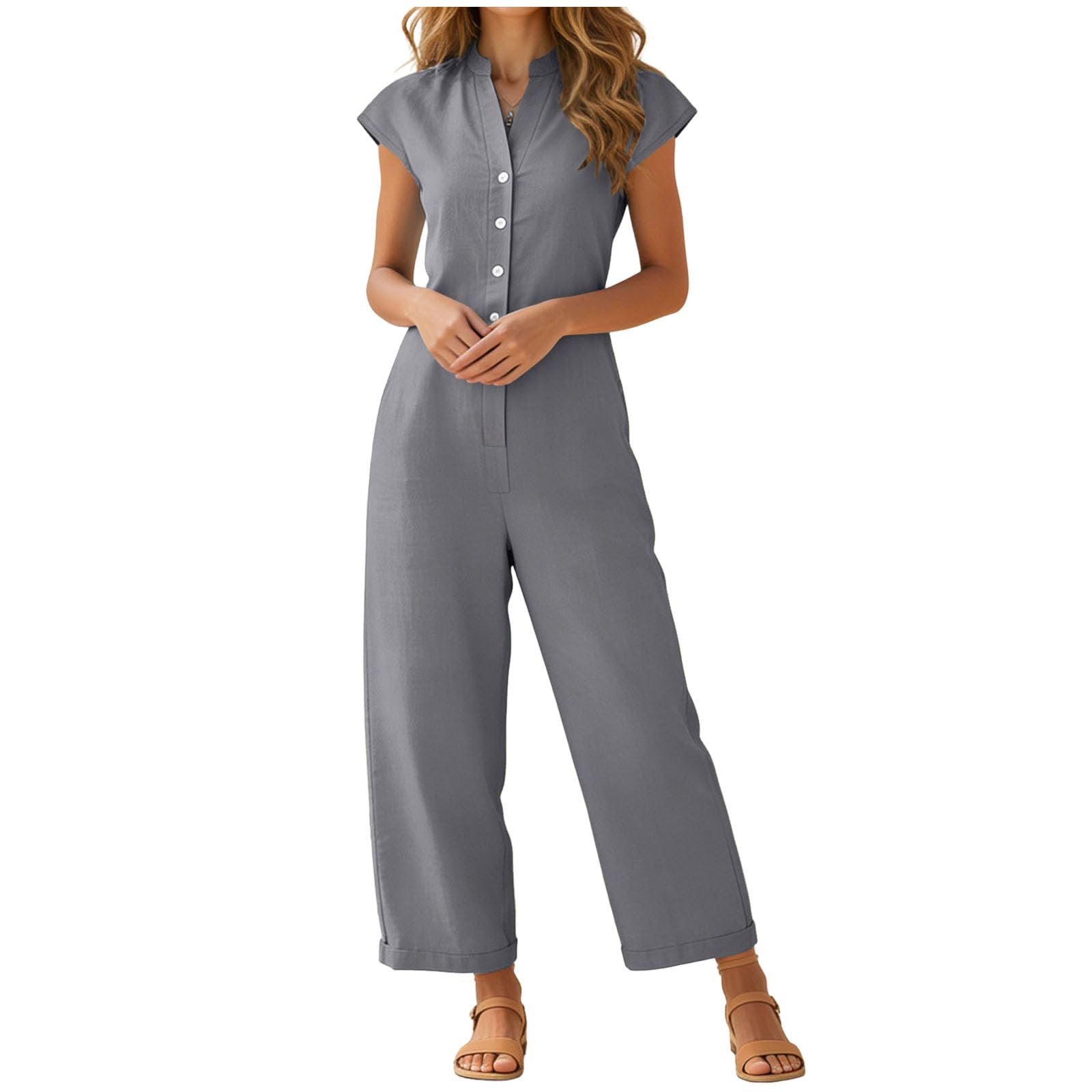 Salopette Donna Jeans Sciolto in Denim Overall con Tasche Gambe Grandi E Stampa Floreale Tuta Intera Lunga Moda Casual per Uscite Quotidiane E Tempo Libero Jumpsuit con Tasche Spiaggia Vacanza
