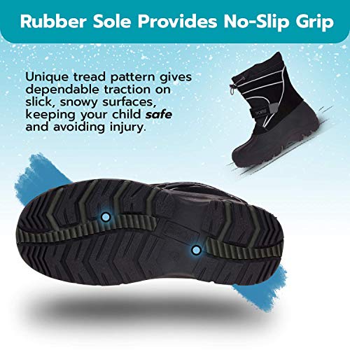 sporto Kids Snow Boots with Dual Closure Blizzard All-Weather Insulated Winter Boots Built for Comfort, Durability - Keeps Feet Warm & Dry4