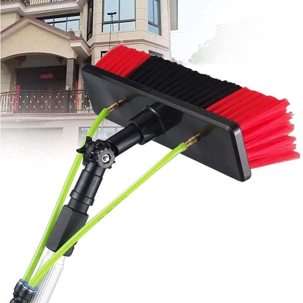 LMMIAOZ 9M Telescopic Water Fed Brush Solar Panel Cleaning Kit – Perfect for Conservatory Roofs Solar Panels and Hard-to-Reach Areas – Easy Effective Cleaning Solution
