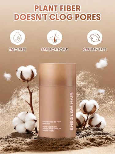 SHEGLAM Ebony Hair Building Fibers 15g, Volume Boost Hair Fiber Mist, Hair Thickening Powder for Thinning Hair, Instant Fuller Hairline & Gray Hair Coverage, 72Hr Long Lasting for Men & Women — view 5