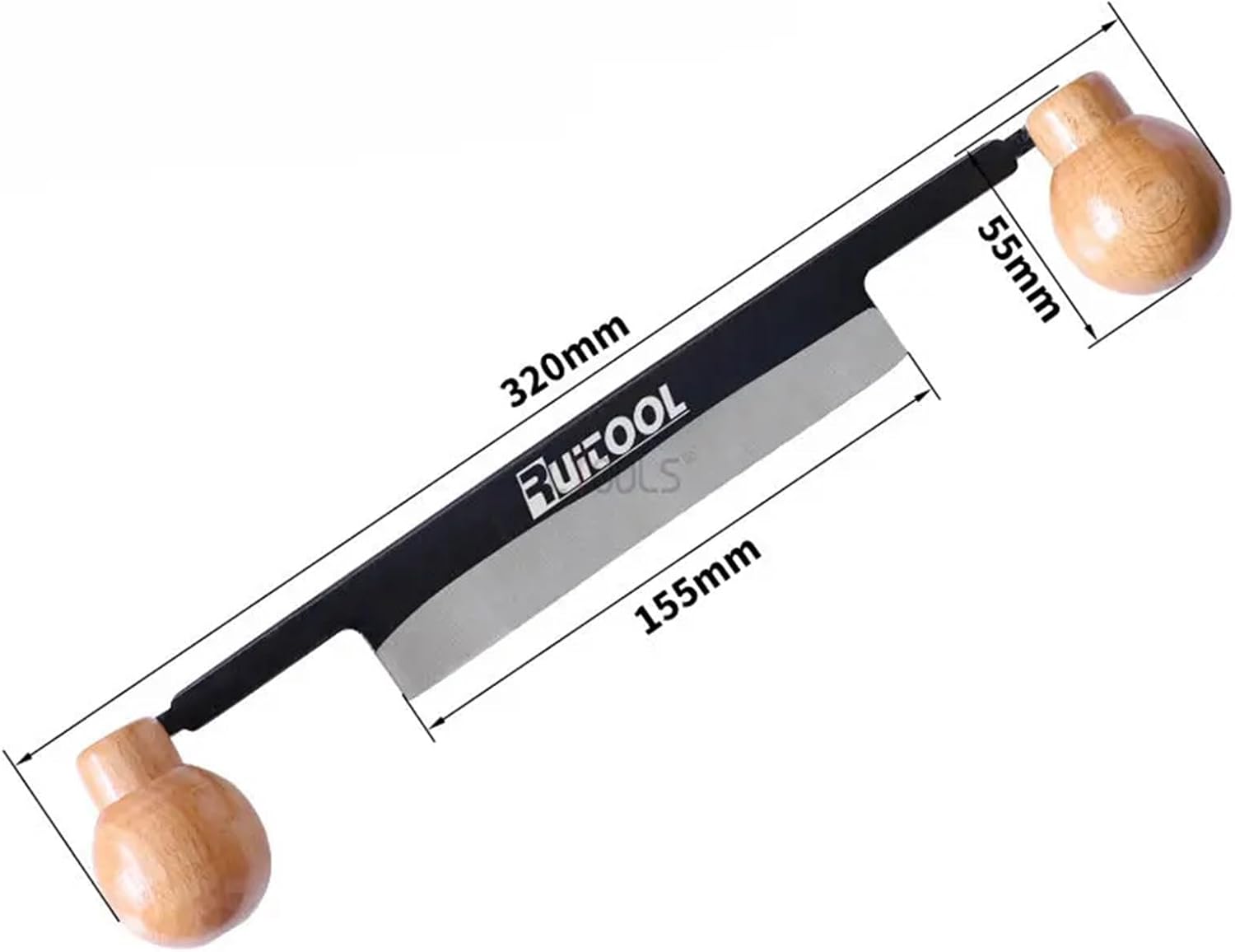 Woodworking Draw Knife Wood Carving Straight Draw Shave Manganese Steel Straight Draw Shave Wood Debarking Hand Tool