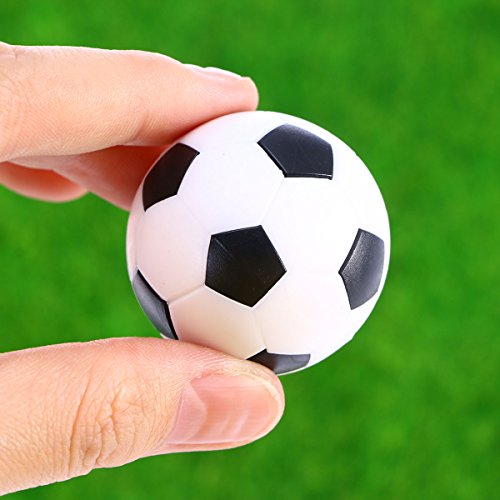 LUOEM 6 palline da calcio balilla nero bianco