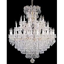 Gallery Maria Theresa 37-Light Crystal Chandelier - 60" H x 52" W - Grand Foyer and Entryway Light Fixture