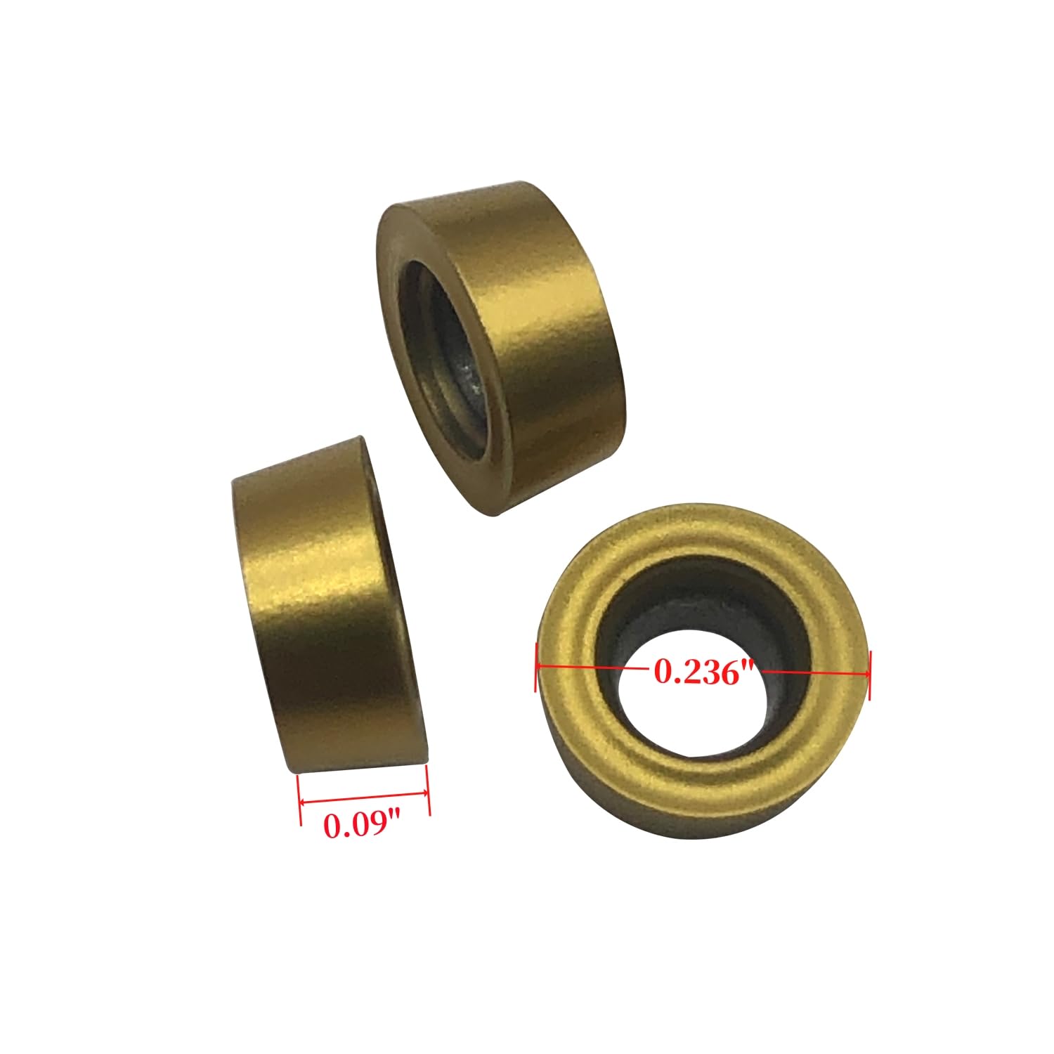 3/8” 1/2" SRACR SRACL SRDCN1010/1212 H06 Lathe Turning Holders Lathe Turning & Profiling Tool Holder with RCMT0602 Round Carbide Milling Inserts (3pcs 3/8” Holders with Yellow Inserts) — Amazon image 7