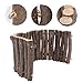HOMOBABE Apple Wood Hamster Fence Multi-Purpose Small PET Wooden Enclosure Arch Structure for Hamsters and Small Animals