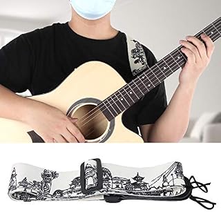 Drfeify Bandoulière Basse, bandoulière en Cuir de Guitare Sangle imprimée de Longueur réglable pour Guitare Basse/Folk – Image 3