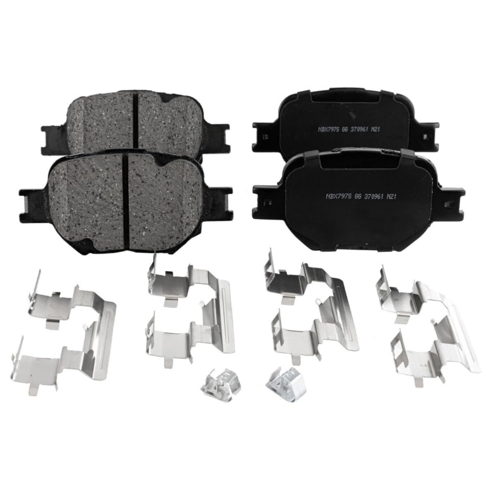 Amazon.com: QEUFCIQ 4pcs Disc Brake Pad Kit Set Front Rear Side 