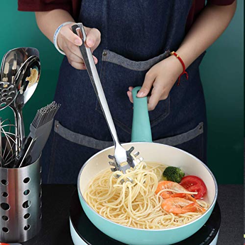 Spaghetti Spoon, Berglander Pasta Server, Stainless Steel Pasta Spoon, Pasta Fork, Noddle Fork, Heat Resistant, Dishwasher Safe, Easy To Clean #TOP6
