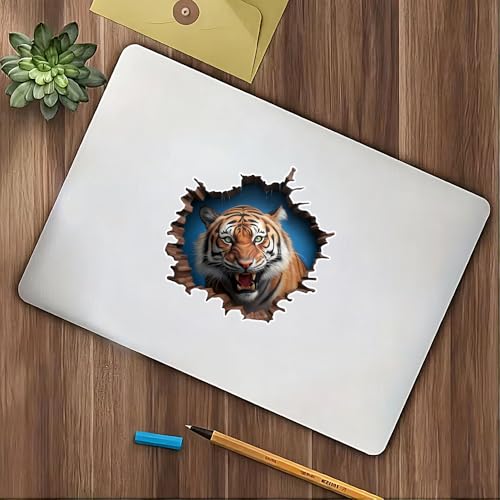 Vinilos Decorativos 3D Tigre Rompiendo Pared, Pack de 2 miniatura 6