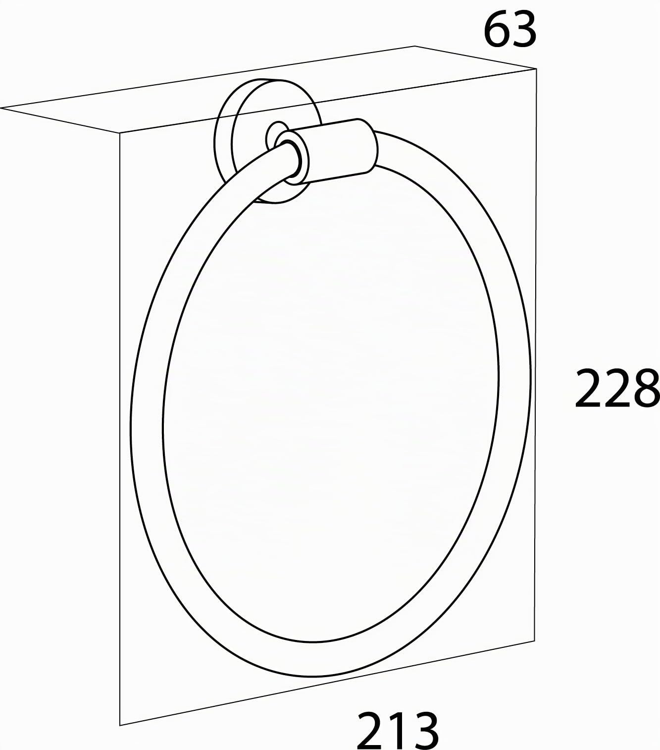 Tiger Boston Anillo de Toalla, Acero Inoxidable Cepillado