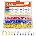 Kisvic Ringkabelschuhe, 260 Stücke Ringösen Kabelschuhe Set, 0,5-6mm² Ø M4/M5/M6/M8 Kabel-Verbinder aus Kupfer Verzinnt Quetschverbinder Sortiment Ringkabelschuhe günstig Kaufen-Kisvic Ringkabelschuhe, 260 Stücke Ringösen Kabelschuhe Set, 0,5-6mm² Ø M4/M5/M6/M8 Kabel-Verbinder aus Kupfer Verzinnt Quetschverbinder Sortiment