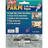 Lixit ½ Inch Automatic Nipple Drinking Waterer for Swine, Dogs, Goats, Sheep, Primates and Other Zoo Animals. (L-70 Pack of 1)