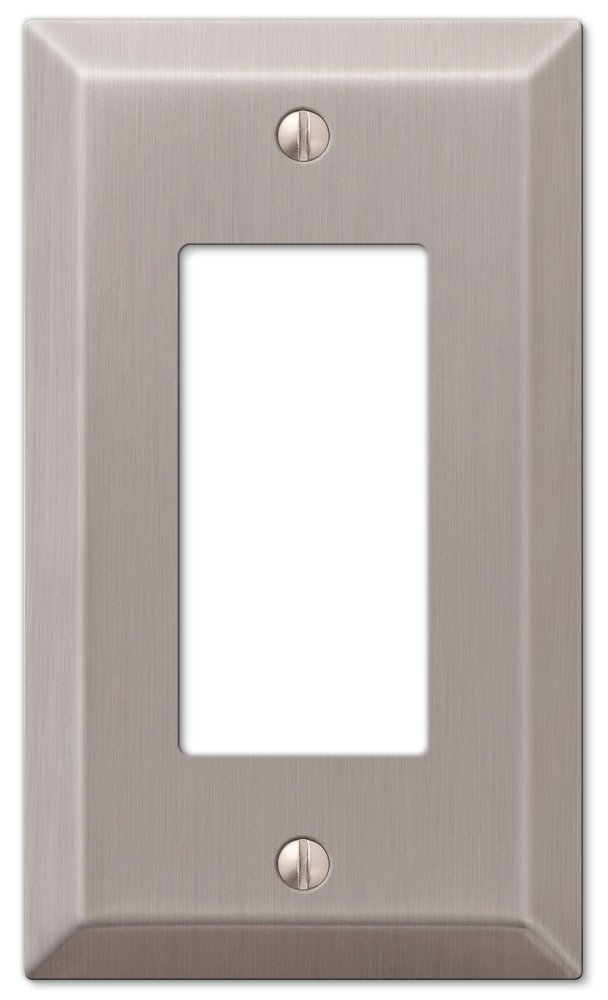 Placa de acero Amerelle de 1 interruptor color níquel cepillado para pared