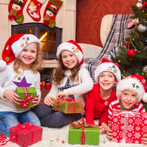 Image of SANNIX 60Pcs Christmas Pins, Christmas Enamel Lapel Pins Assorted Santa Claus Snowflake Snowman Holiday Cartoon Pin Badge for Clothes Bags Hats Accessories, 30 Styles