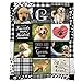 NICTIMEID Pet Memorial Blanket Customized Dog Pictures and Name - Personalized Rip Dog Memory Gift - Pet Sympathy Remembrance Gifts - Puppy Dog Passed Away Gift, in Loving Memory Dog Dies